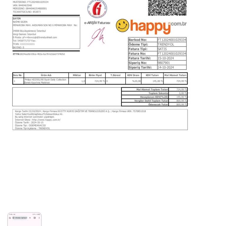 Philips Ekmek Kızartma Makinesi Sigorta Attırıyor, Destek Bekliyorum