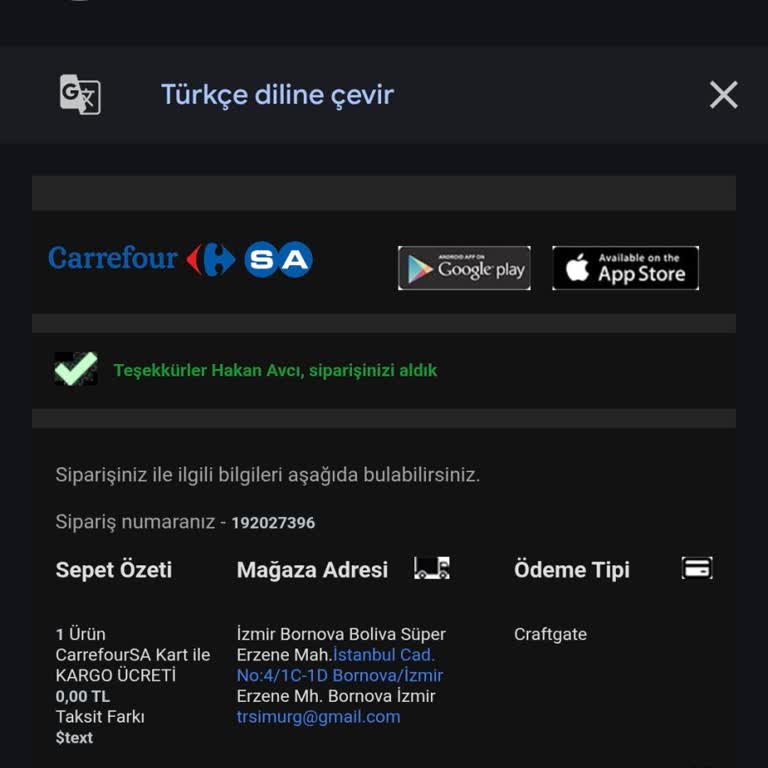 Carrefoursa.com'dan Alınan Kurbanlığın Teslim Edilmemesi Ve Kayıp Durumu