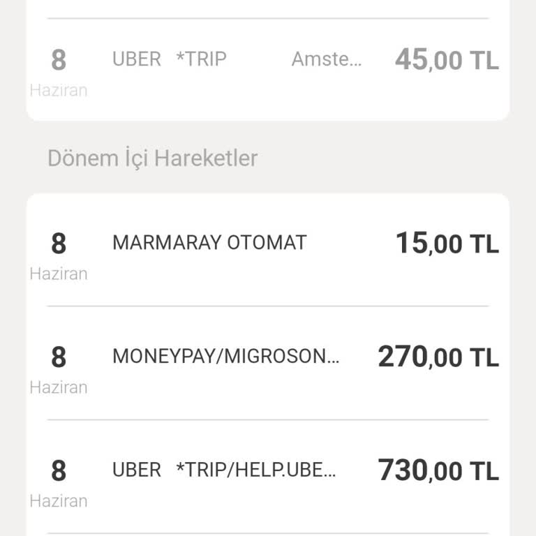 Uber Yolculuğunda Mükerrer Ödeme Ve İade Sorunu Yaşadım