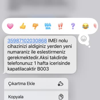 IMEI Eşleştirme Uyarısı Ve Müşteri Hizmetlerine Ulaşılamıyor