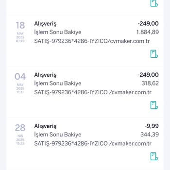 CV Maker'dan İzinsiz Para Çekimi Ve Üyelik Sorunu