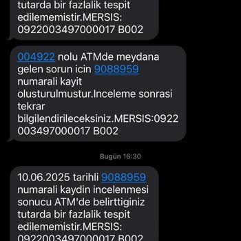 ATM'de Sıkışan Paranın Eksik İadesi Ve Mağduriyet Yaşanması