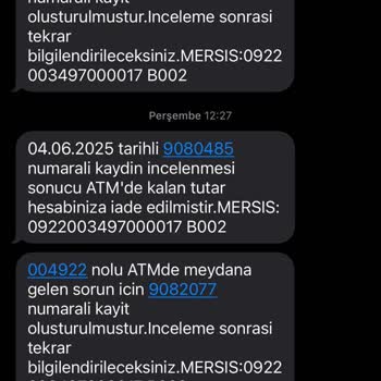 ATM'de Sıkışan Paranın Eksik İadesi Ve Mağduriyet Yaşanması