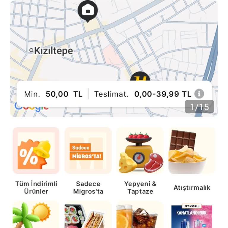 Daha Önce Teslimat Yapılan Adrese Artık Migros Hizmet Vermiyor