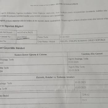 Philips Süpürge Servisi Onarım Yapmadan Ürünü İade Etti