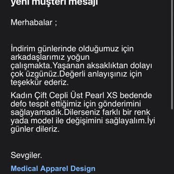 Siparişimde Yaşanan Gecikme Ve İletişimsizlik Sorunu