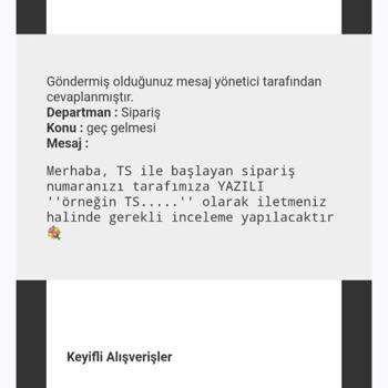 Kapıda Ödeme İle Verilen Siparişin Durumu Hakkında Bilgi Alamıyorum