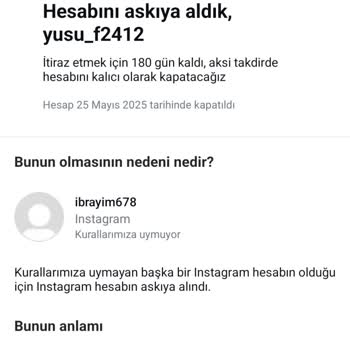 Haksız Hesap Kapatmasına Acil Çözüm Arıyorum