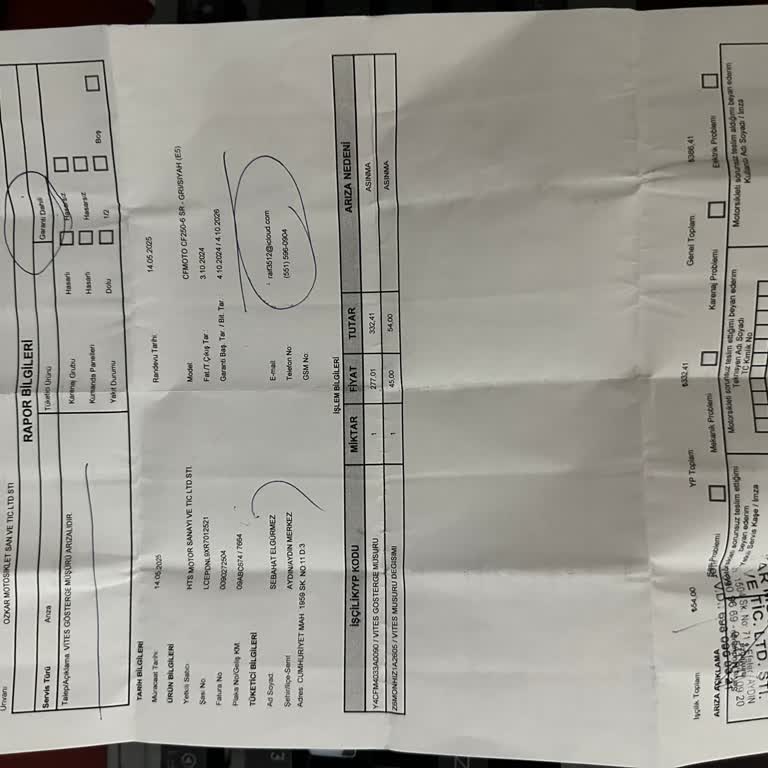 CFMOTO Yetkili Servisinde Garanti Sürecinde Yaşanan Sorumsuzluk Ve Mağduriyet