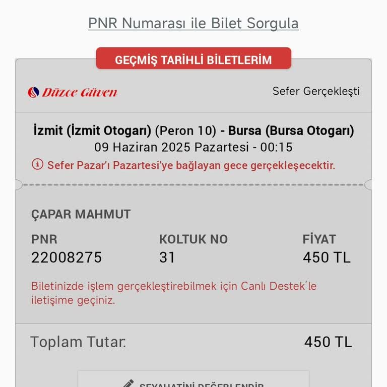 Otobüsün Saatinde Gelmemesi Ve Yanıltıcı Bilgilendirme Nedeniyle Mağduriyet