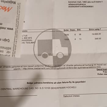 Media Markt Teslimat Gecikmesi Ve Yetersiz Müşteri Hizmeti