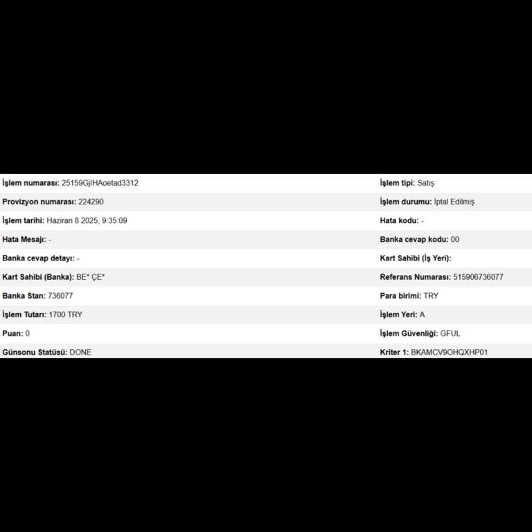 Ödeme Provizyonda Kaldı Biletim İptal Edildi Mağduriyetimin Giderilmesini İstiyorum