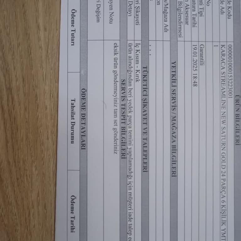 Karaca'dan Aldığımız Yemek Takımı Siparişi 6 Ayda Tamamlanmadı, Sorunlar Hâlâ Devam Ediyor