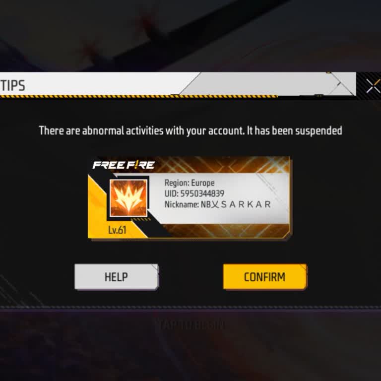Appeal for Free Fire Account Unban
