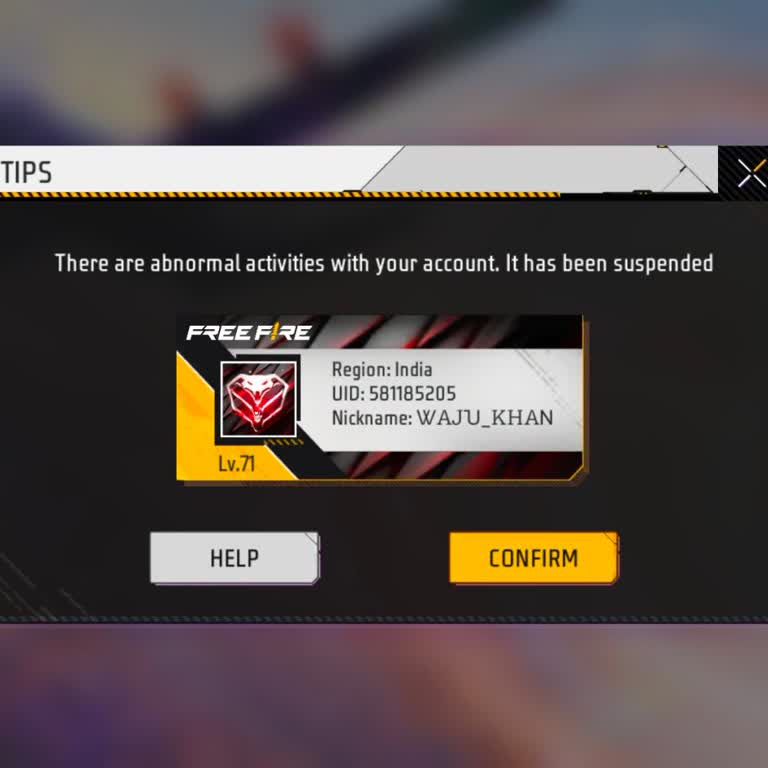 My Free Fire Account Suspended While I Was Playing Normally