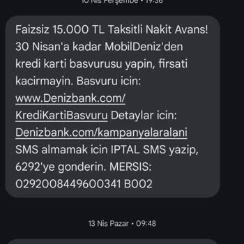 Kredi Kartı Faizsiz Nakit Avans Kampanyası Ve Müşteri Hizmetleri Sorunu