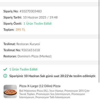 Yanlış Pizza Teslimatı Ve Şubeye Ulaşılamaması Nedeniyle Mağduriyet