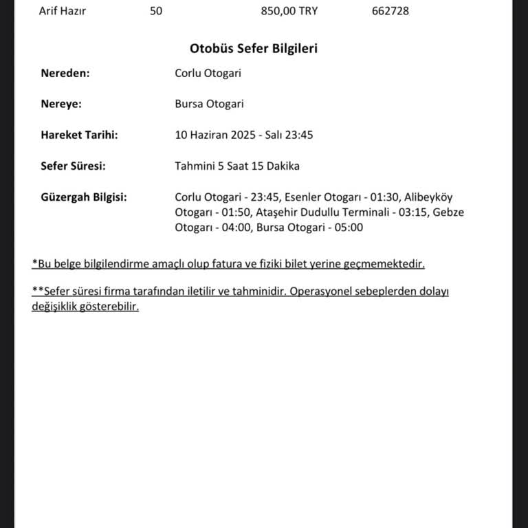 Otobüs Değişikliği Ve Koltuk Sorunu Nedeniyle Mağduriyet Yaşadık