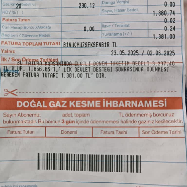 Mayıs Ayında Beklenmedik Yüksek Doğalgaz Faturası Şaşkınlığı