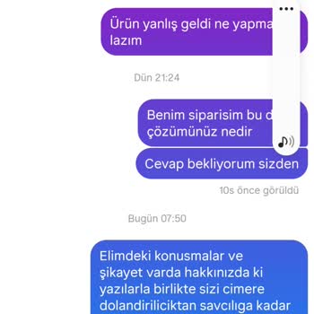 Sipariş Verdiğim Takı Yanlış Gönderildi, İletişim Kurulamıyor Ve Engellendim