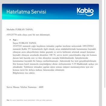 İptal Edileceği Söylenen 100 TL Servis Ücreti Faturama Yansıtıldı