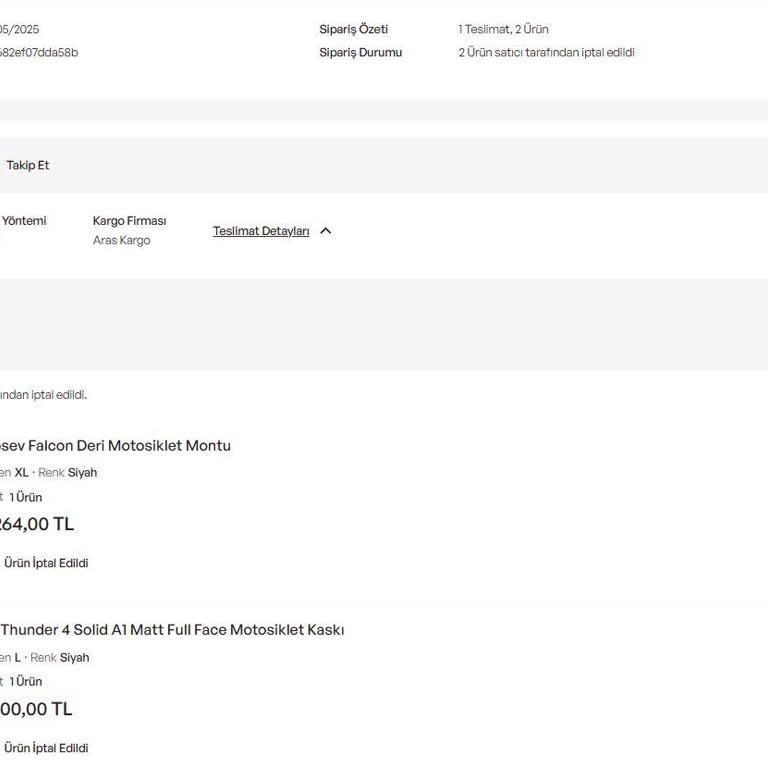 İptal Edilen Sipariş Ve Geciken İade Nedeniyle Mağduriyet