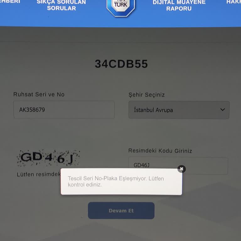 Tüvtürk Sitesinde Doğru Bilgilerle Randevu Alınamıyor Uyarısı