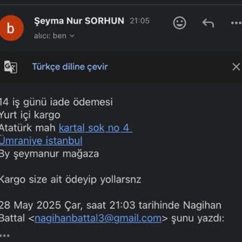 İade Talebine Cevap Ve Para İadesi Yapılmadı