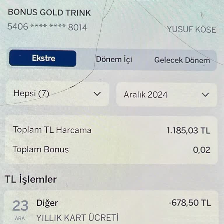 Haksız Yıllık Kart Ücreti Kesintisinin İadesini Talep Ediyorum