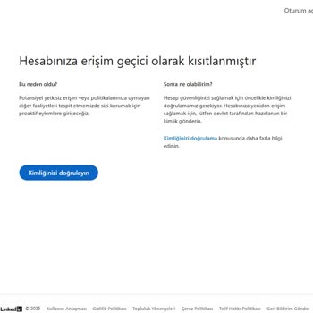 Sebepsiz Yere Kapatılan Linkedin Hesabım Mağduriyet Oluşturdu
