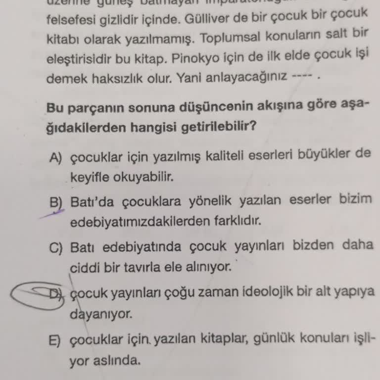 Yanlış Cevap Anahtarıyla Öğrenciler Yanıltılıyor