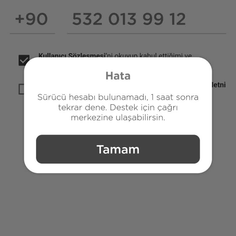Taksi Uygulamasında Hesabıma Erişemiyorum