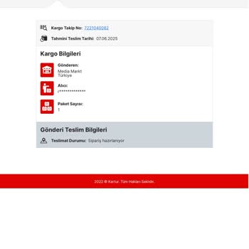 Media Markt Ve Kartur Kargo İle Teslimat Sorunu Ve İletişimsizlik
