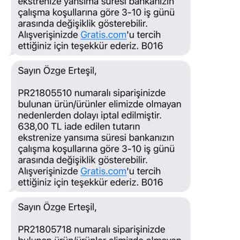 Gratis Kampanya Döneminde Siparişlerimin Gerekçesiz İptali Ve Yetersiz Çözüm