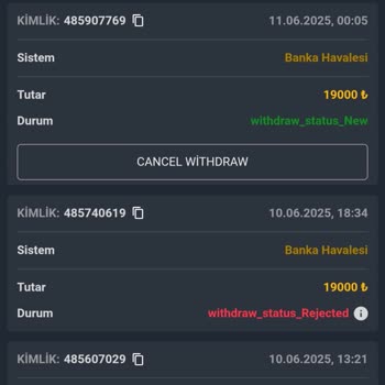 Çekim Talebim Onaylanmıyor, Destek Yetersiz