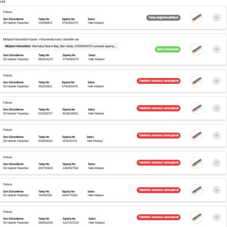 Hepsiburada Ve Halk Kitapevi'nden Fatura Sorunu ve İlgisizlik