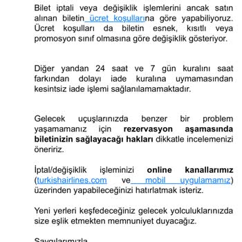 Yasal Hakkım Olan Kesintisiz İade Yapılmadı Müşteri Hizmetlerinden Çözüm Alamadım