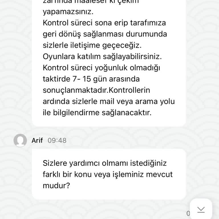 Fixbette Çekim Talebim İncelemeye Alındı, Bilgi Alamıyorum