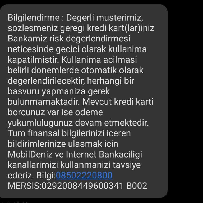Kredi Kartımın Sebepsiz Yere Geçici Olarak Kapatılması Mağduriyet Yaşatıyor