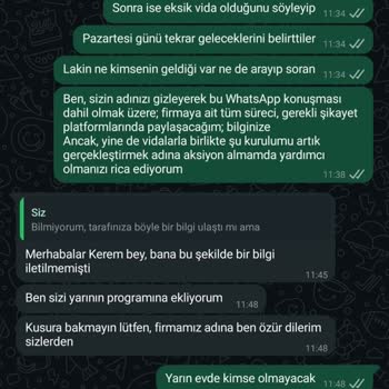 Teslimat Gecikmesi Ve Eksik Parçalar Nedeniyle Mağduriyet Yaşıyorum