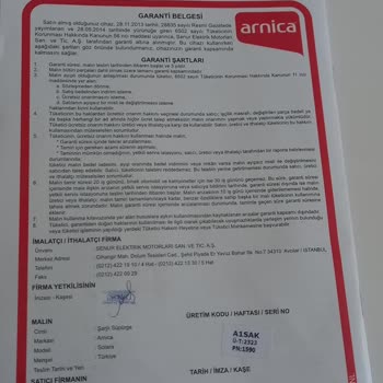 Garanti Süresinde Parça Sorunu Ve Müşteri Hizmetlerine Ulaşılamıyor