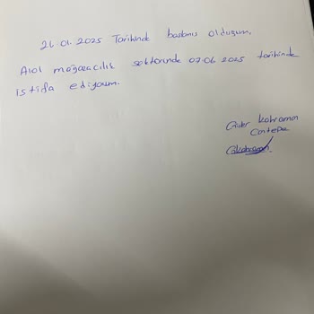 İstifa Tarihim Yanlış Girildi Ve Kötü Çalışma Ortamı Yaşadım