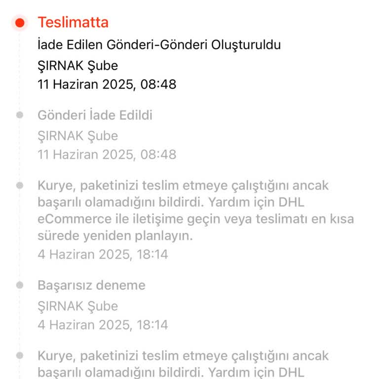 Evde Olmama Rağmen Kargom Teslim Edilmedi Ve İade Edildi