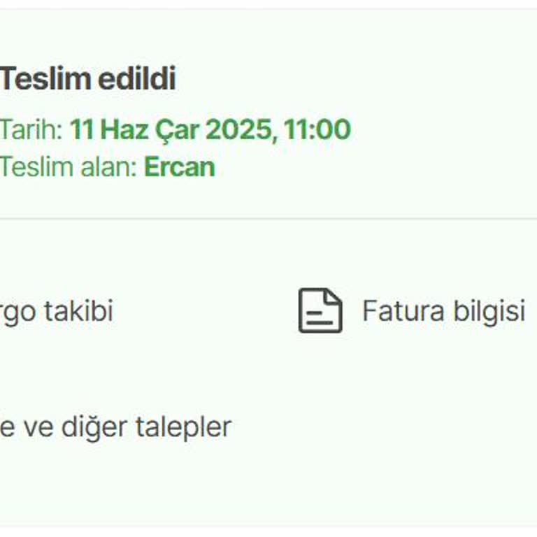 Siparişim Başkasına Teslim Edildi, Çözüm Bekliyorum
