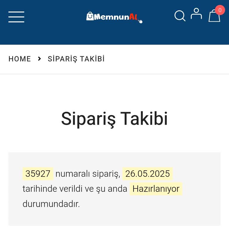 Memnunal Siparişim Bayram Sonrası Hâlâ Hazırlanıyor Müşteri Hizmetleri Yanıt Vermiyor