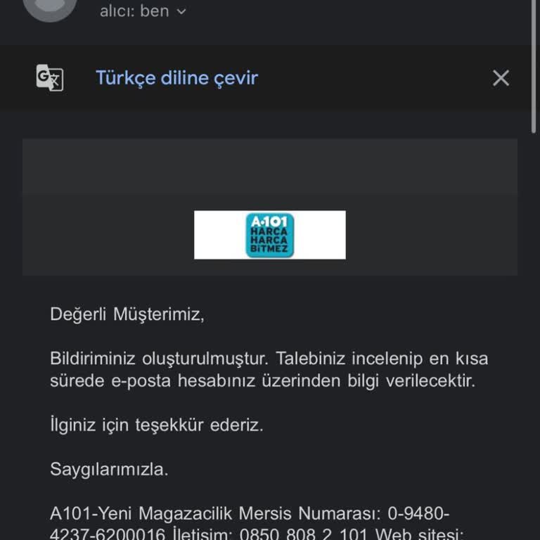 A101 Siparişim Teslim Edilmedi, Müşteri Hizmetleri Sorunumu Çözmüyor
