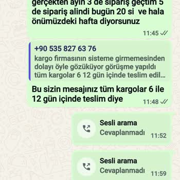 Sipariş Gecikmesi, Kalitesiz Ürün Ve İade Sorunu Yaşadım