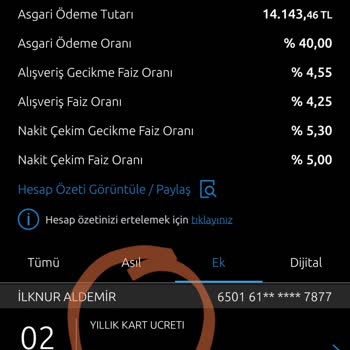 20 Yıllık Müşteriye Kart Aidatı Şoku