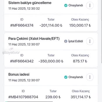 Xslot Site 201.114 Tl Bakiyemi Sildi