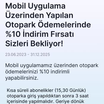İGA Otopark Uygulamasında Motosikletlere İndirim Sorunu
